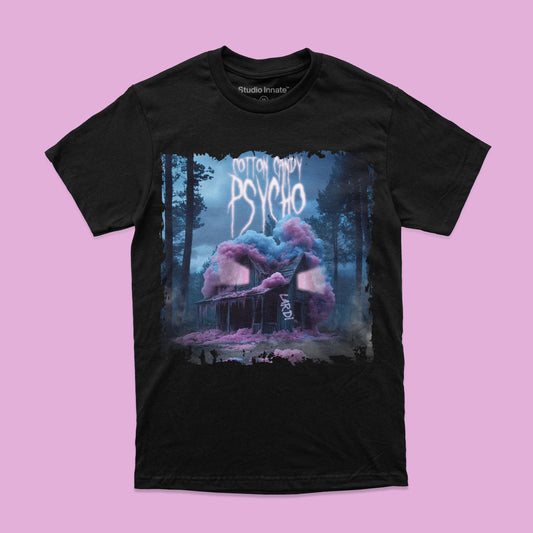 Cotton Candy Psycho Black Tee